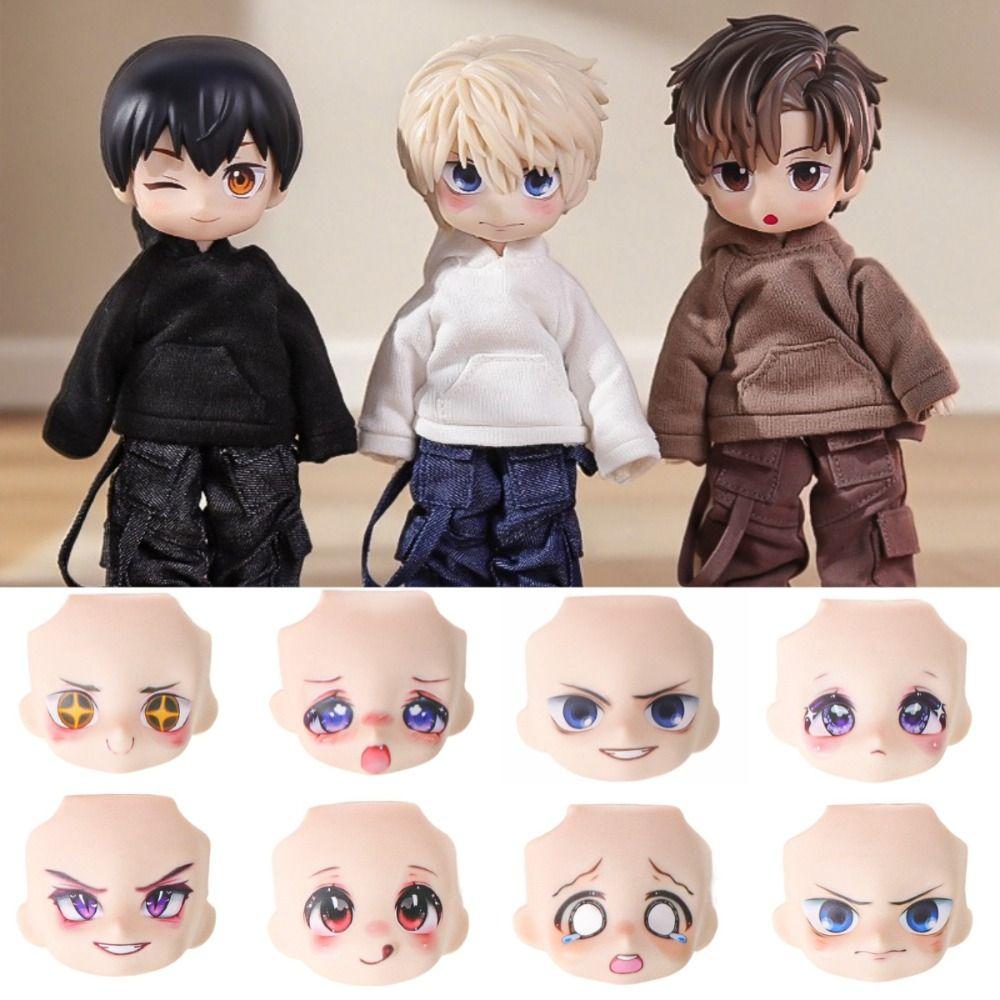 Baby Face Expression 1/12 BJD Doll Face Replaceable Head Shell GSC Head DIY Accessories