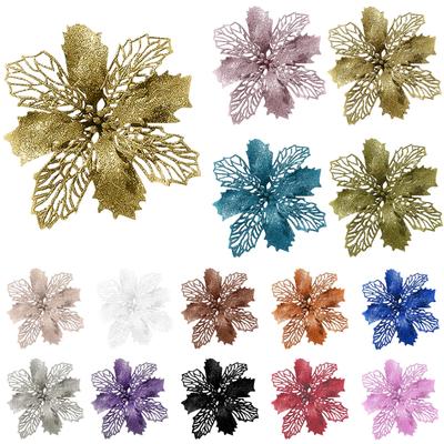 Половинчатые рождественские цветы, праздничные полые цветы, елочные гирлянды, украшения, подвесные украшения