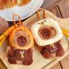 Bread Hat Toast Capybara Plush Keychain With Cartoon Pendant Bag Gift Decoration