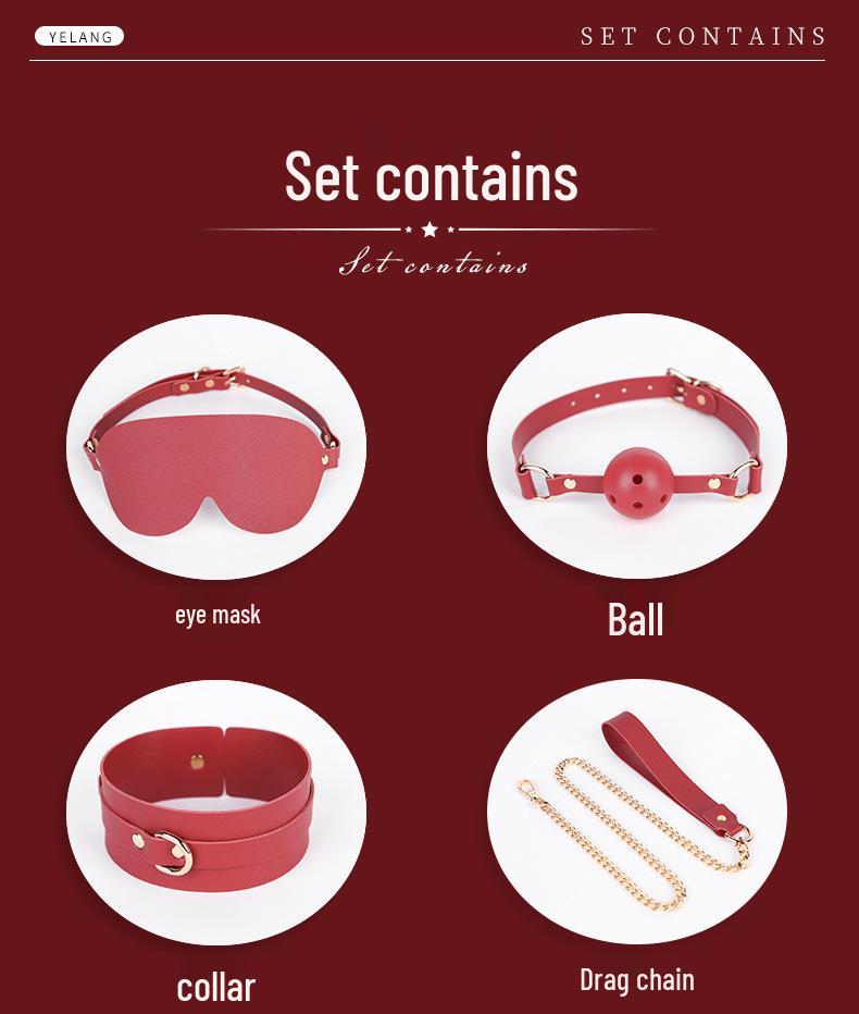 Интимный набор BDSM из 10 предметов: Кляп-шар, Плеть, Наручники, Наручники на ноги и Маска для глаз