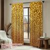 2pcs- Christmas golden sequin Christmas print curtains, pole bag curtains, home decoration, room decoration, 30*65 inches