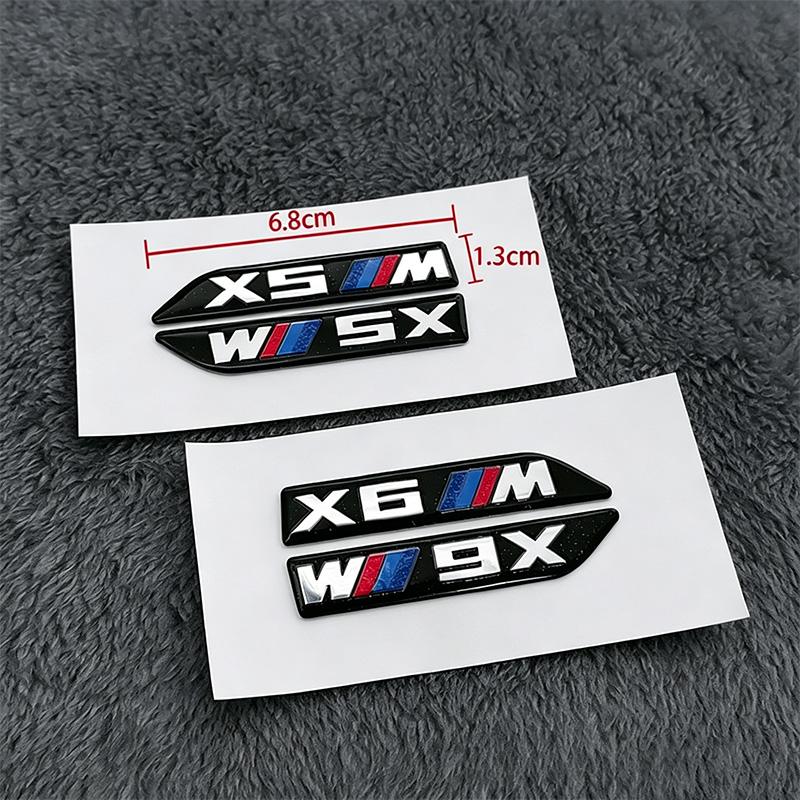 FD20-FD19-FD17-2pcs Car Body Side Badge Body Rear Trunk Decor Sticker For BMW X3 X4 X5 X6 F10 E90 E30 E39 E36 E87 E92 E83 F25 F26 E70 G06 E71