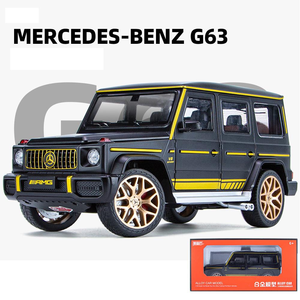 Масштаб 1/18 Benz G63 Wings of Dark Night ORV, литая под давлением модель автомобиля, игрушечный автомобиль с откатным механизмом, звуком и светом для детей, коллекция для мальчиков и девочек