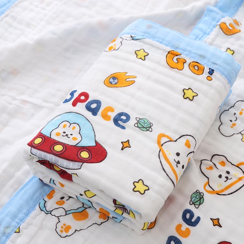 Six-Layer Pure Cotton Baby Bath Towel & Blanket