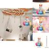 Colorful Acrylic Easter Gnome Bunny Car Hanging Ornament For Festive Interior Decor
