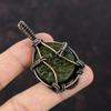 Moldavite Pendant Copper Wire Wrapped Gemstone Pendant Moldavite Jewelry Handmade Boho Pendant Copper Jewelry Gift For Her Wire Wrap Jewelry