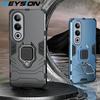 KEYSION Противоударный защитный чехол для OnePlus Nord CE 4 Lite 5G Силиконовый + PC Ring Stand Чехол для телефона для Oneplus 1+ Nord CE 4 Lite 5G