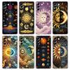 Прозрачный чехол-бампер для Samsung Galaxy S25 S24 S23 S22 S20 S21 FE Ultra S24 S23 S10 S10E Plus 5G с рисунком Солнце Луна Звезды