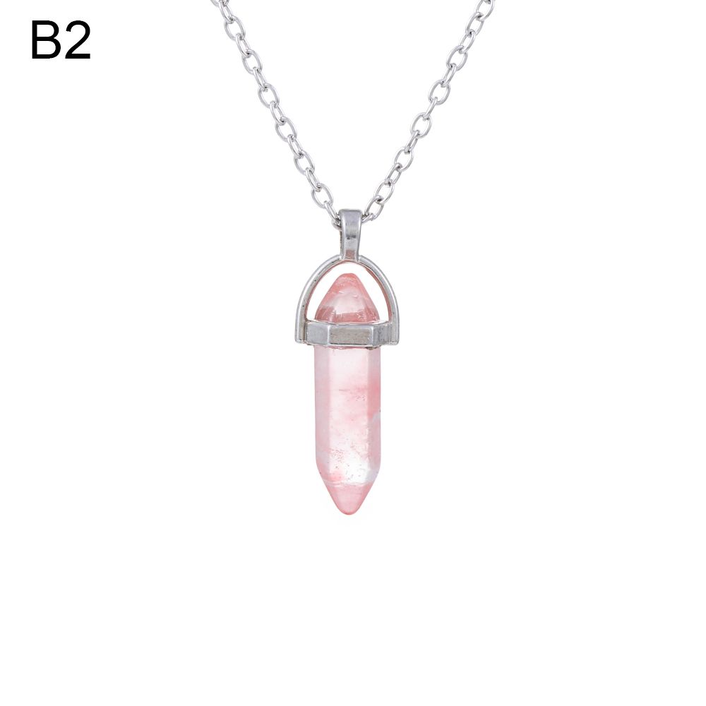 Покрытая чакра гексагональный натуральный кристалл ожерелье кварцевая цепочка камень кулон ювелирные изделия аксессуары