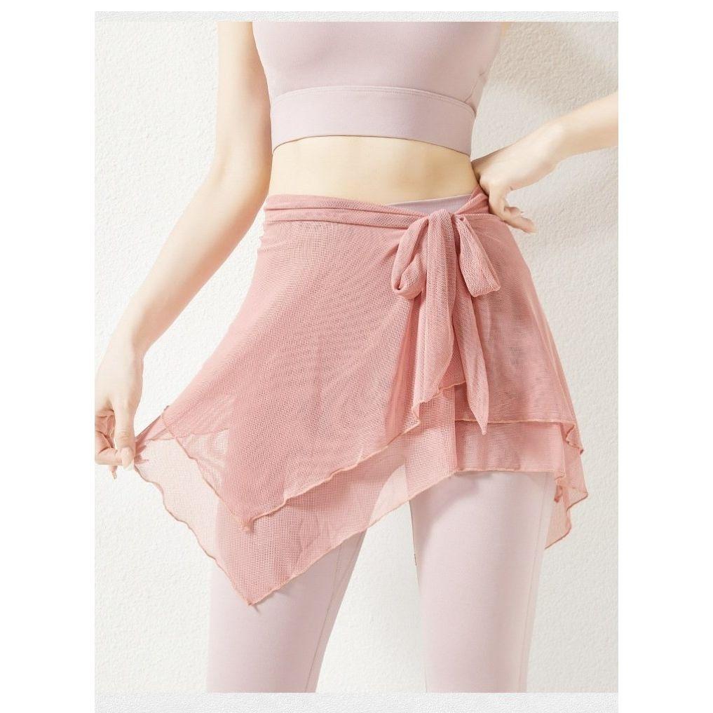 Спортивная Фитнес-юбка против смущения, анти-экспозиция, закрывающий бедра, танцевальный фартук