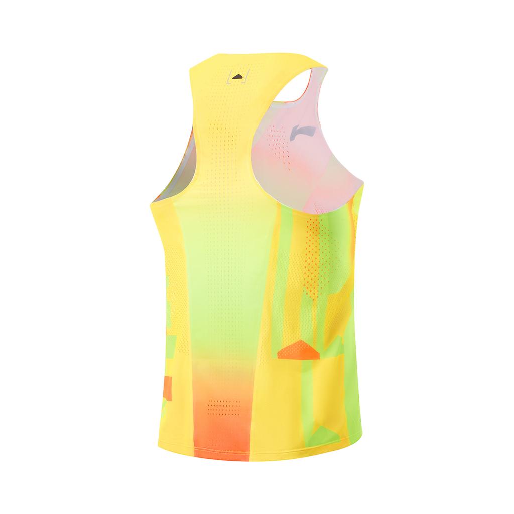 Мужской жилет Li Ning Running Series с круглым вырезом и цветными блоками, быстросохнущий, дышащий, AAYU009-4