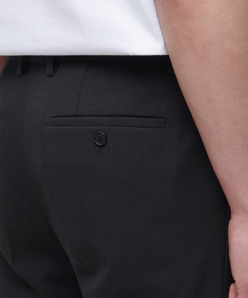MUSINSA STANDARD Lightweight Skinny Hidden Elastic Waist Crop Slacks [Dark Gray]