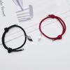 1 Pair Couple Bracelet Magnetic Romantic Love Unisex Heart Shape Adjustable Length Men Bracelet