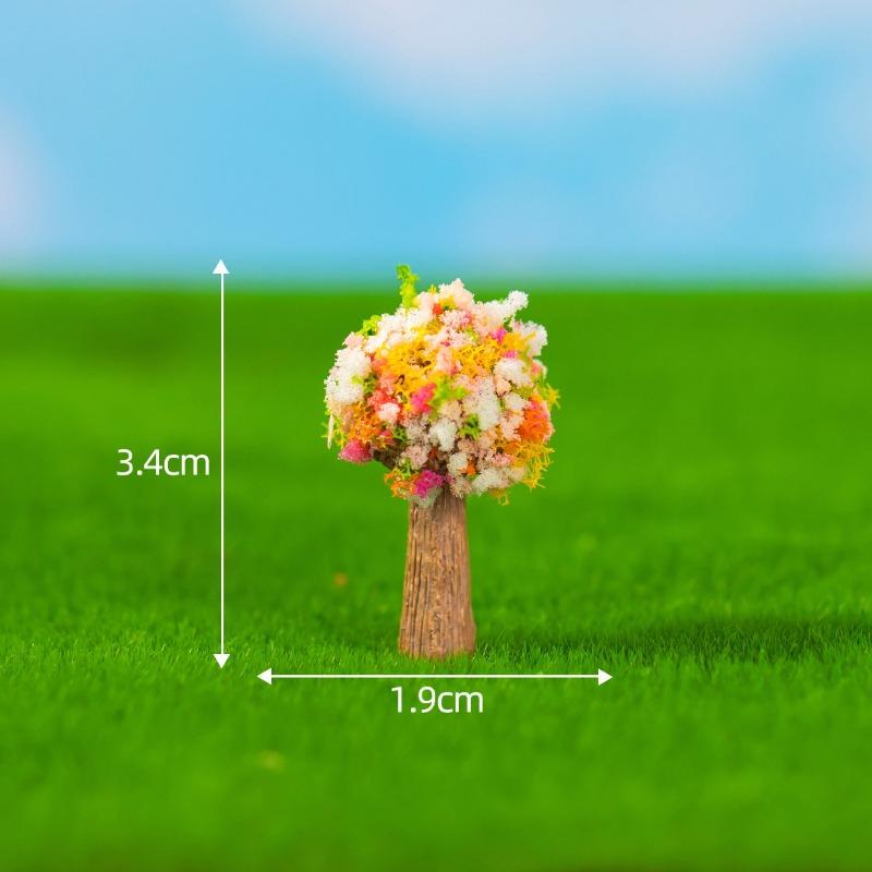 Micro-landscape Simulation of Green Trees Flowers Moss Horticultural Ecology Bottle-making, Scene Decorations Accessories, and Small Ornaments