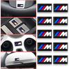 2/5/10Pcs Carbon Fiber M LOGO Emblem Steering Wheel Car 3D Stickers For M X5 X6 E90 E92 E93 F20 F21 F30 F31 F32 E60 E46 POWER