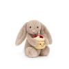 JELLYCAT застенчивый бежевый кролик Бонни милая плюшевая кукла высота в сидячем положении 23 см