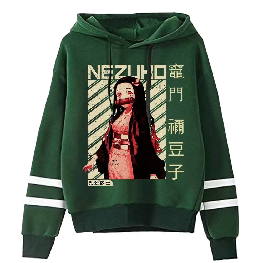 Anime Demon Slayer Hoodie Kamado Tanjirou Kamado Nezuko Printed Hoodies Hooded Sweatshirts Tops Pullovers
