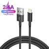 Кабель Lightning Data Cord Сертифицированный MFI Быстрое зарядное устройство Линия Черный Быстрая зарядка для 14 13 12 11 Pro Max X XS Max