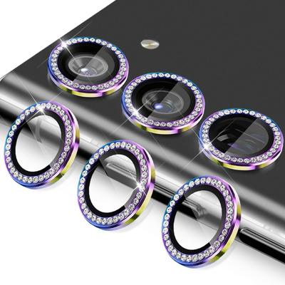 Кольцо для камеры Bling 3D Crystal Diamond Metal с защитой для Samsung Galaxy A55 A15 A35 A54 A14 A34, закаленное стекло HD, сплав, линзы
