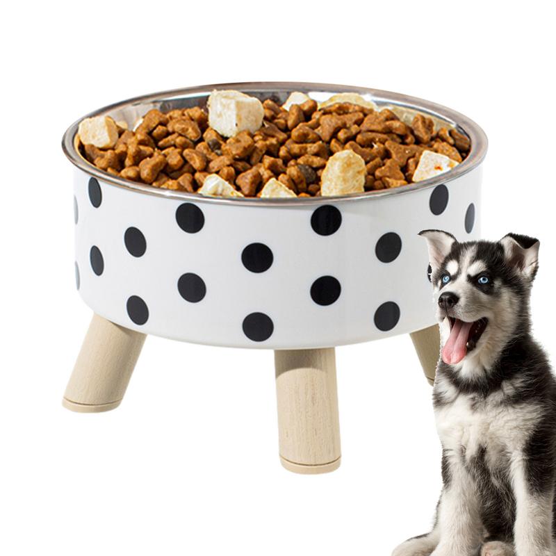 Нержавеющая сталь креативная миска для кошек нескользящая форма высокая ножка для собак щенков кормушка для кормления еда вода приподнятые товары для домашних животных