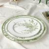 Jadeite Green Lily Series Bone Porcelain Western Cuisine , Premium Cake Plate, French Plate