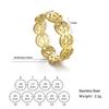 Rose Gold Pentagram Hollow Out Ring For Women Small Personalized Finger Ring Fashionable Exquisite Jewelry
