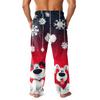 Мужские домашние брюки с принтом по всей поверхности, пижамные брюки для сна, длинные брюки, пижамные брюки