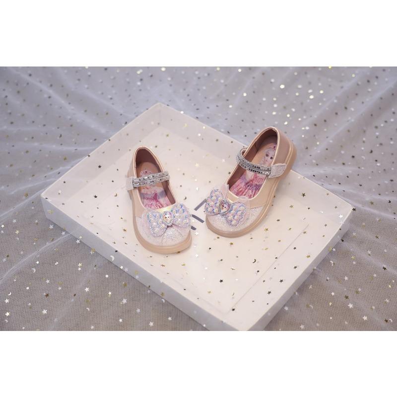 Детская обувь для девочек, обувь принцессы, весна и осень, новая мода, мягкая подошва, обувь для маленьких девочек, украшенная стразами, детская стеклянная обувь