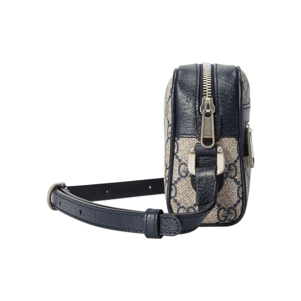 Gucci Сумка для камеры Ophidia GG Supreme Canvas Бежевый Темно-синий Полоска Web Ежедневная Поездка 517350-96IWN-4076