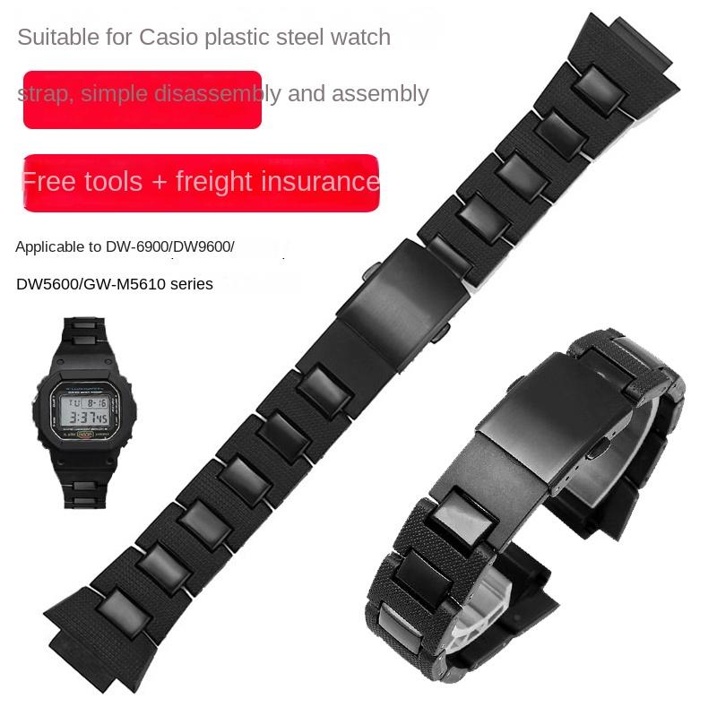 Для Casio G-SHOCK DW-5600 DW6900 DW9600 GW-M5610 Черный Пластиковый Ремешок для часов Ремешок Выпуклый конец 16 мм Мужские Браслет Аксессуары для часов