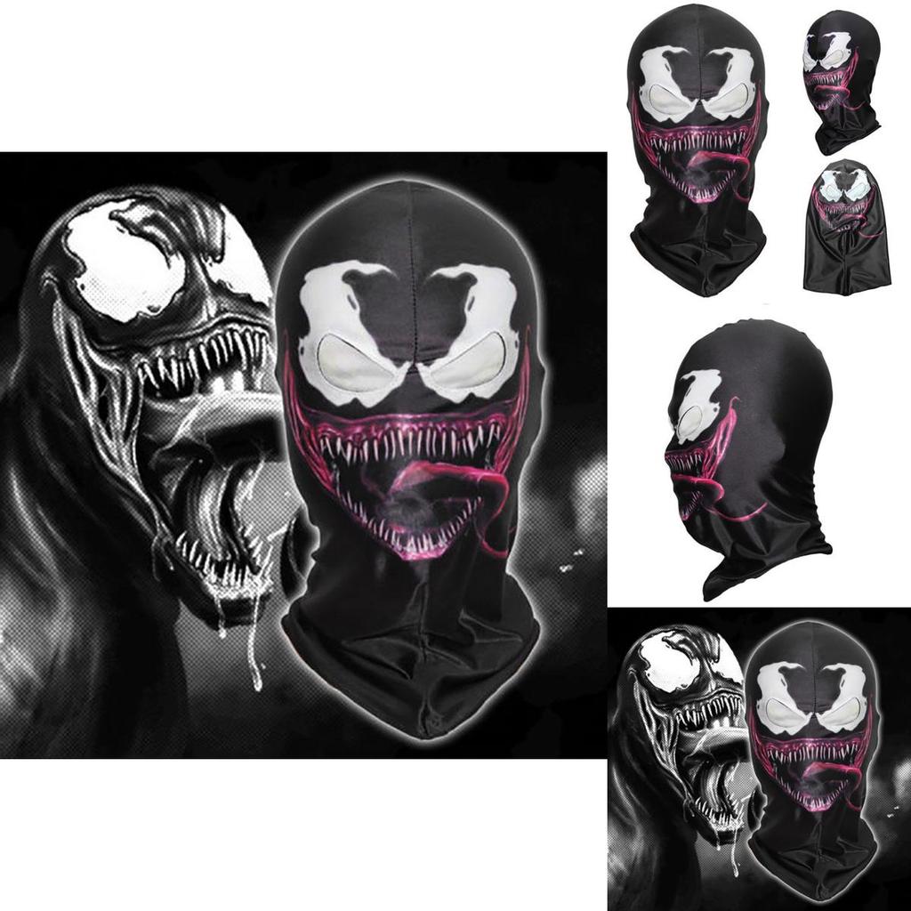 Fun Halloween 3d Venom Full Face Mask Scary Balaclava Eye Masks Cap For Ultimate Costume Appeal