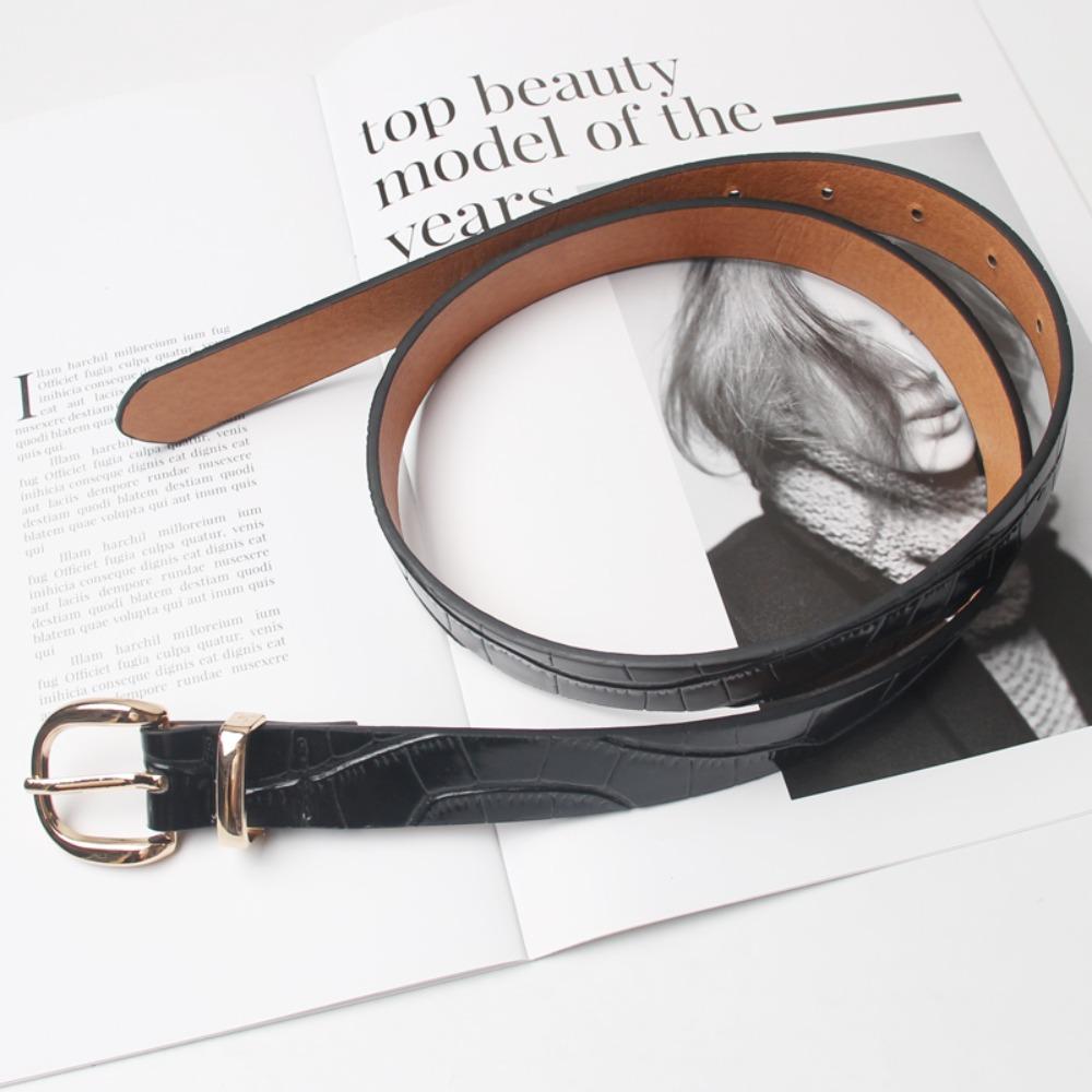 PU Leather Women's Belt Luxury Jeans Pants Belt Simple Y2k Waist Belt Spicy Girls