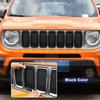 ABS Car Front Grille Decoration Ring Cover Stickers For Jeep Renegade 2019 Up Car Exterior Accessories
