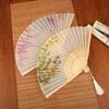 1Pc Silk Folding Fan Party Gift With Tassels Chinese Art Crafts Bamboo Fans Vintage Home Decorations Dance Photo Props Hand Fan