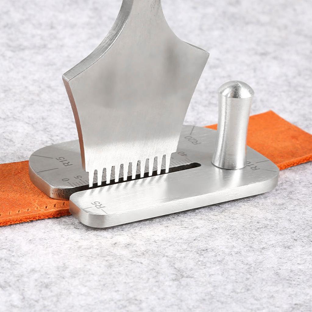 Вспомогательный шаблон трафарета Ручная кожаная линейка для измерения расстояния удара Линейка для пробивки отверстий из нержавеющей стали Линейка для измерения расстояния резки