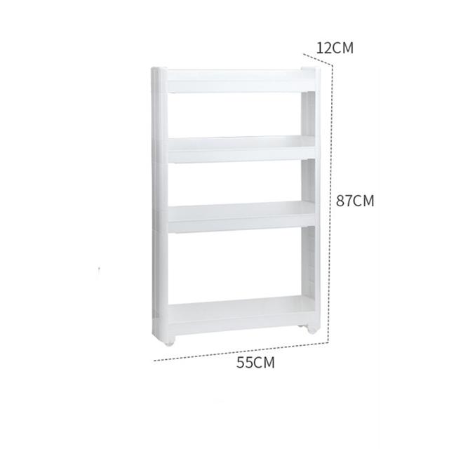 Кухонная напольная тележка для холодильника, подвижная щелевая стойка для хранения, многослойная стойка для хранения, держатель для косметики