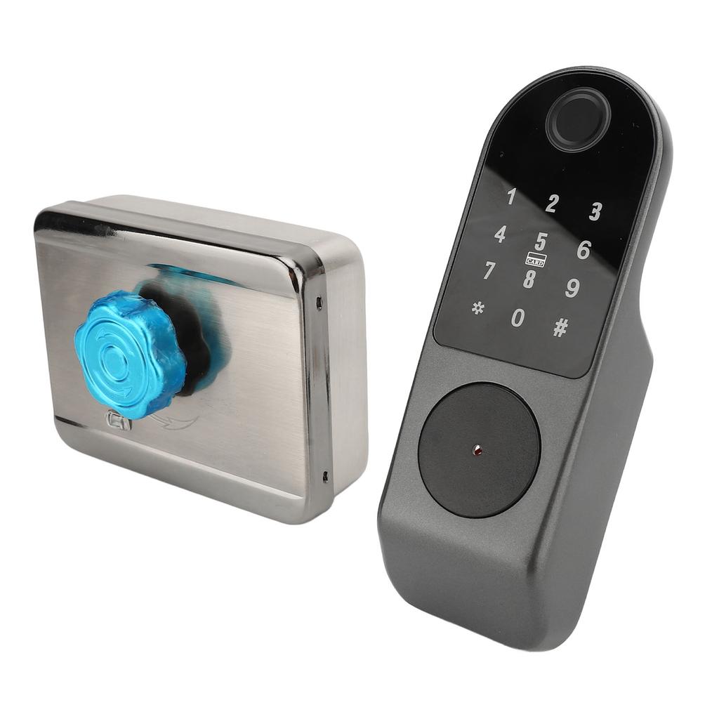 Электронный дверной замок с засовом и 2 картами, отпечатками пальцев, паролем, разблокировкой, приложением для управления квартирой