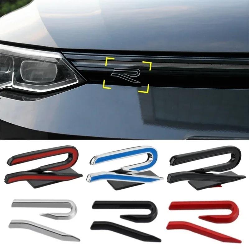 Metal for Volkswagen VW Golf 8 R LINE Beetle Passat Tiguan Jetta Car Front Grille Emblem Stickers Rear Trunk Side Badge Decals zd1