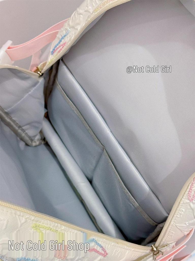 Милый легкий радужный плиссированный рюкзак для старшеклассников и учеников средней школы