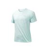 Solid Color Comfortable Versatile Round Neck Short Sleeve T-Shirt Men Tops Light-Blue 952425102-1