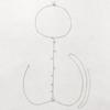 Zinc Zinc Alloy Drop Crystal Body Chain Hanging Neck Style Rhinestone Chest Chain  Birthday Gift