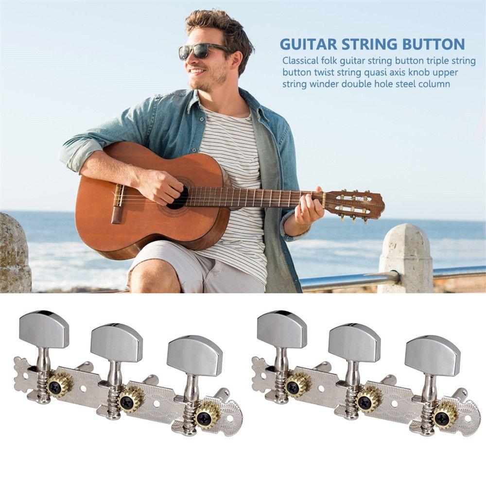 Sealed String Knob Bass Guitar Tuning Pegs Folk Guitar Accessories Machine Heads Tuners L R Triplet