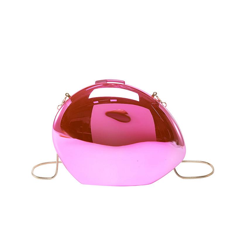 Personalized acrylic bag 2025 new European and American fashion glossy metal goose egg box bag women's messenger bag
