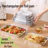 Сверхпрочный прямоугольный поднос из алюминиевой фольги для барбекю, еды на вынос, выпечки, одноразового коммерческого использования