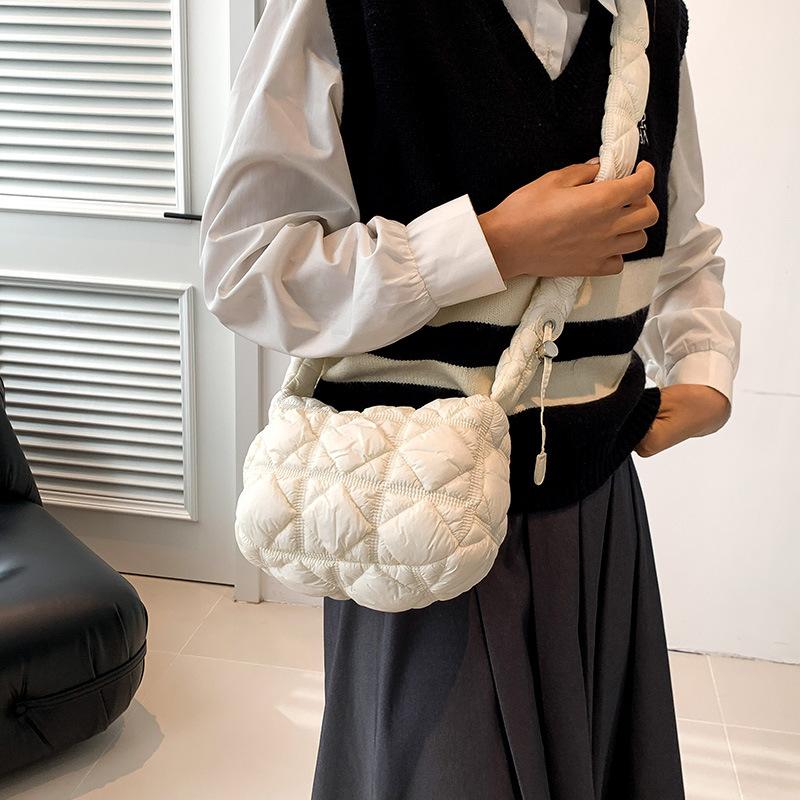 Niche Cloud Bag Crossbody Bag for Women New Puff Folded Down Bag Underarm Bag Lightweight Dumpling Bag