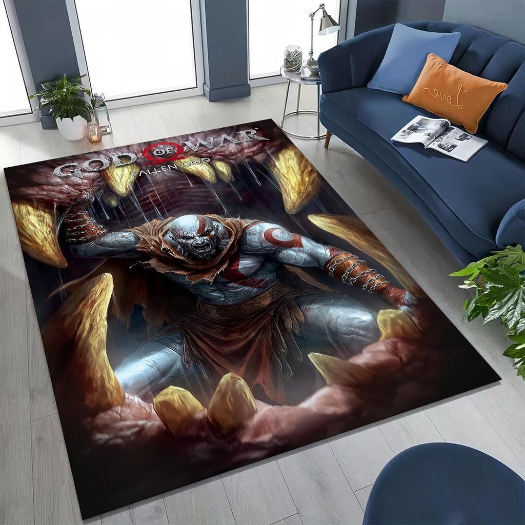 Классика God of War Кратос 3A Игра Игровой ковер для спальни, гостиной, дивана, домашний коврик для двери, декор, большой детский игровой нескользящий коврик для пола