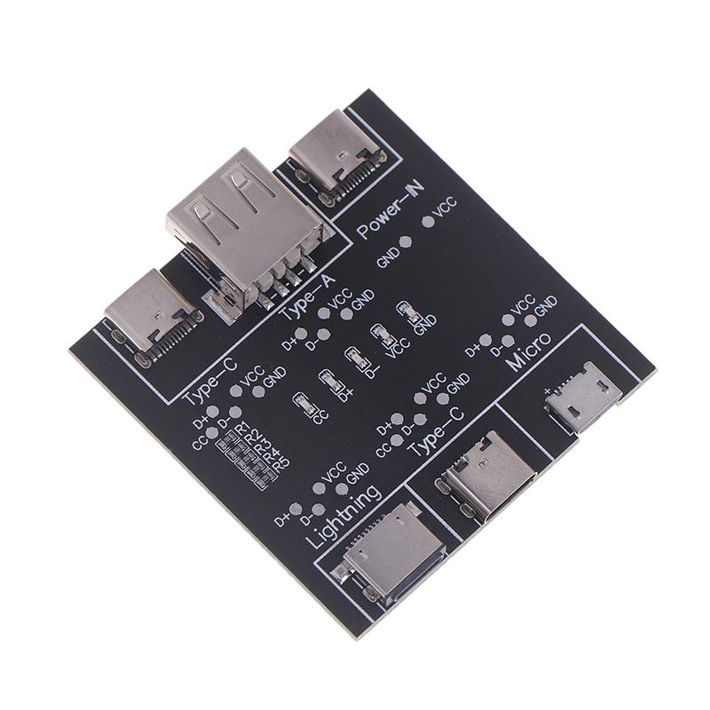 1 шт. USB-кабель, испытательная плата для линии передачи данных, кабельный тестер, USB-тестер, короткое замыкание, включение-выключение для инструмента для тестирования Type-C