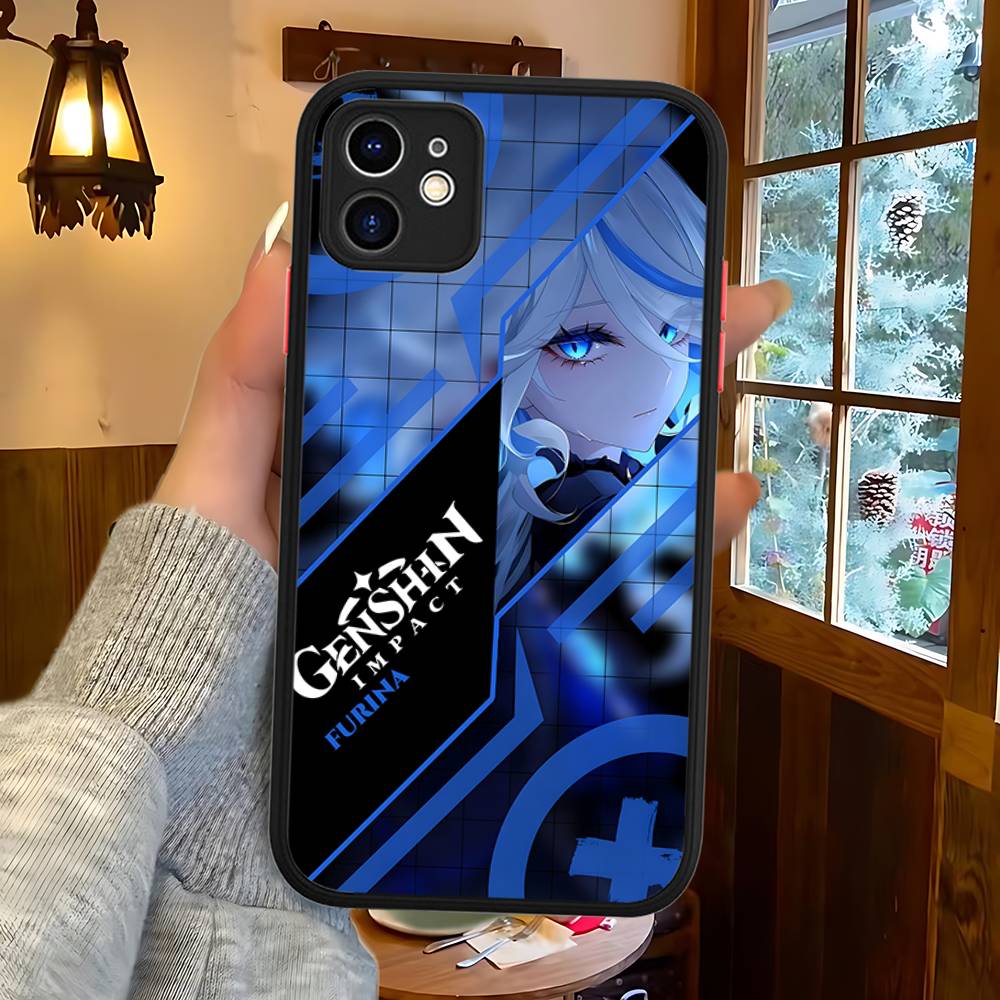 Чехол для телефона Genshin Impact Furina для IPhone 16 15 14 Plus 15 13 12 11 Pro Max X XS MAX Матовый чехол