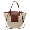 Straw large-capacity bag women's new trendy fashion woven handbag crossbody shoulder bag bucket bag