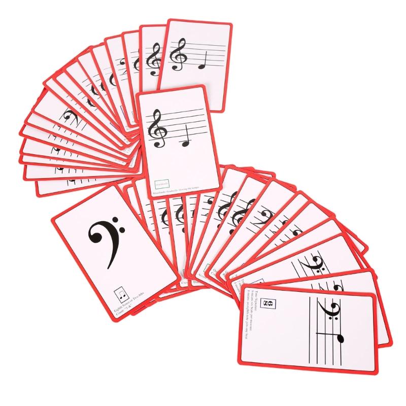 Карточки по музыкальному образованию Учебный инструмент Аккорды пианино Карточки-вопросы по теории нот пианино для начинающих Долговечные